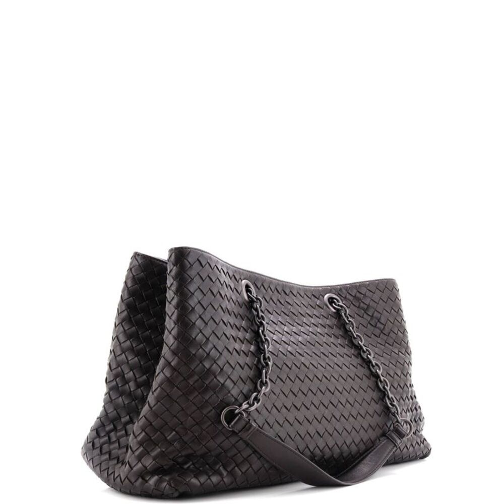 Bottega Veneta Double Chain Tote Intrecciato Nappa Large Brown - Picture 2 of 6
